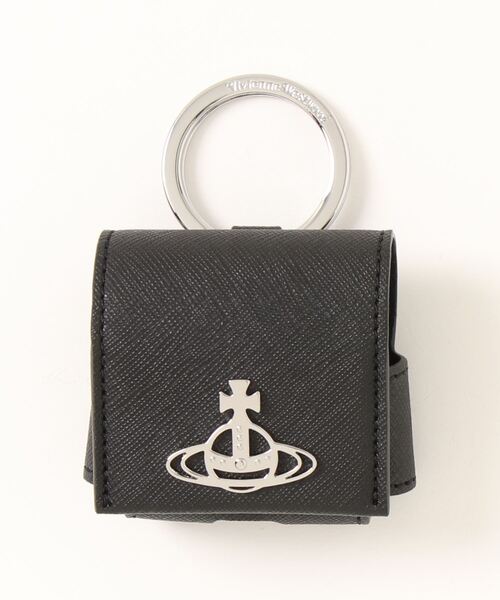 Vivienne Westwood(ヴィヴィアンウエストウッド)の「53020073-S000B-PFSAFFIANO BIOGREEN LARGE ROUNDED AIRPOD CASE(その他小物・レディース・ブラック・FREE)」の1枚目の写真