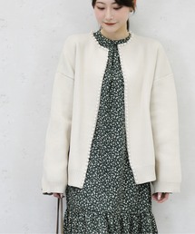 Per sist ence/パーシエンス パール付きカーディガン