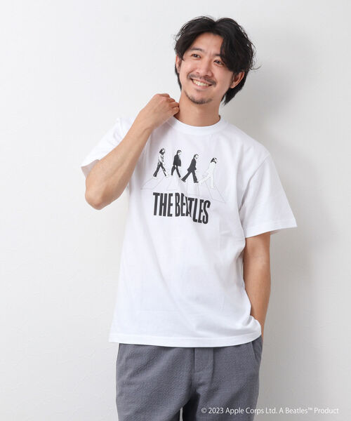 GOOD ROCK SPEED（グッドロックスピード）の「【Good Rock Speed/グッドロックスピード】THE BEATLES  abbey road プリントTシャツ（Tシャツ/カットソー・メンズ・ホワイト/ブラック/グレー・M/L/S）」の5枚目の写真