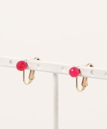September/輝くroundピンクカルセドニーearring