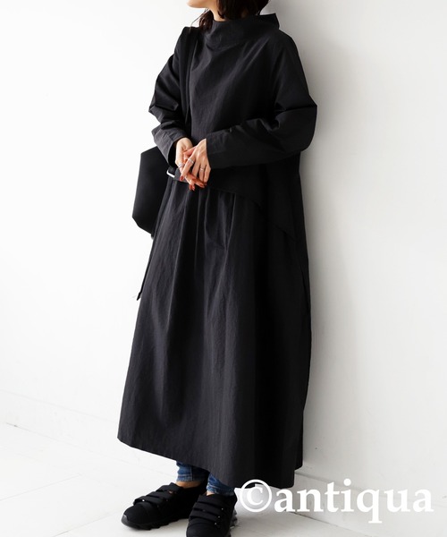 antiqua（アンティカ）の「ウエスト切り替えワンピース（ワンピース・レディース・ブラック・FREE）」の4枚目の写真