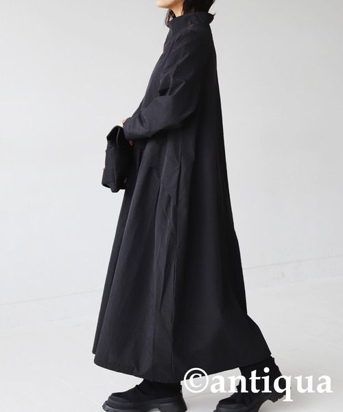antiqua（アンティカ）の「ウエスト切り替えワンピース（ワンピース・レディース・ブラック・FREE）」の3枚目の写真