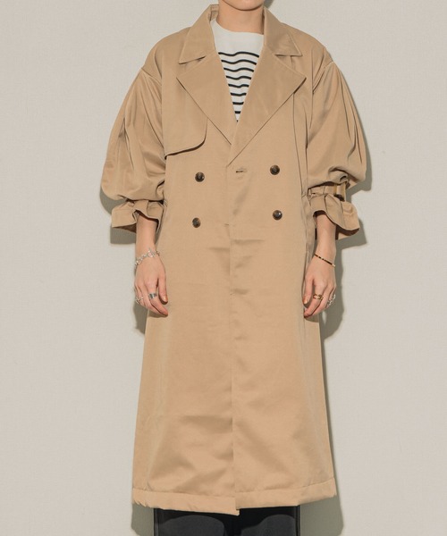 ottilie（オティーリエ）の「ottilie ボリュームスリーブトレンチ（トレンチコート・レディース・グレイッシュベージュ/ベージュ/アイボリー・FREE）」の12枚目の写真