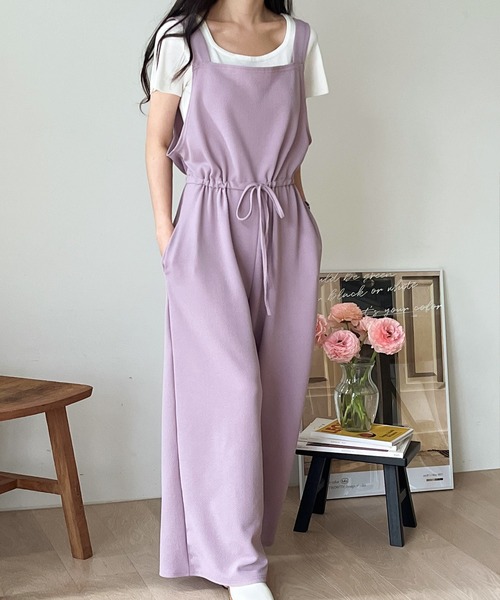 fd style（エフディ スタイル）の「トンネルひもジャンプスーツ（サロペット/オーバーオール・レディース・Purple/Black/Navy/Beige・FREE）」の7枚目の写真