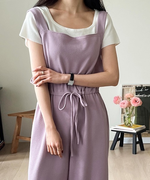 fd style（エフディ スタイル）の「トンネルひもジャンプスーツ（サロペット/オーバーオール・レディース・Purple/Black/Navy/Beige・FREE）」の10枚目の写真