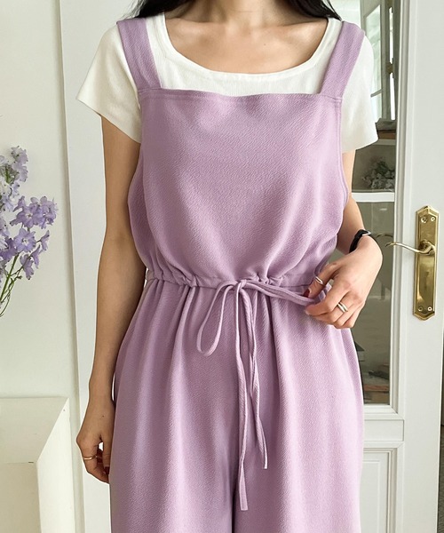 fd style（エフディ スタイル）の「トンネルひもジャンプスーツ（サロペット/オーバーオール・レディース・Purple/Black/Navy/Beige・FREE）」の12枚目の写真