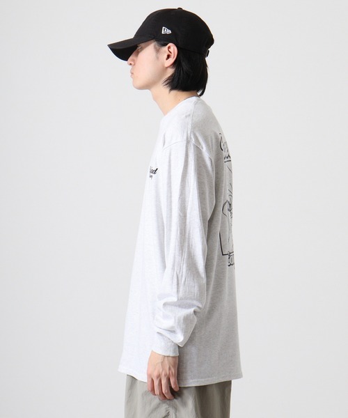 MODISH GAZE(モディシュガゼ)の「MODISH GAZE スモーキングガール Relaxed ロンT 長袖(Tシャツ/カットソー・メンズ・スミクロ/グリーン/アッシュ/ブラック・M/L/XL)」の12枚目の写真