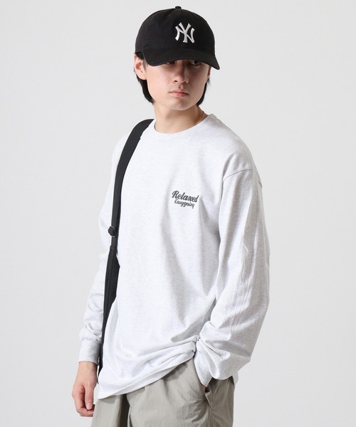 MODISH GAZE(モディシュガゼ)の「MODISH GAZE スモーキングガール Relaxed ロンT 長袖(Tシャツ/カットソー・メンズ・スミクロ/グリーン/アッシュ/ブラック・M/L/XL)」の5枚目の写真