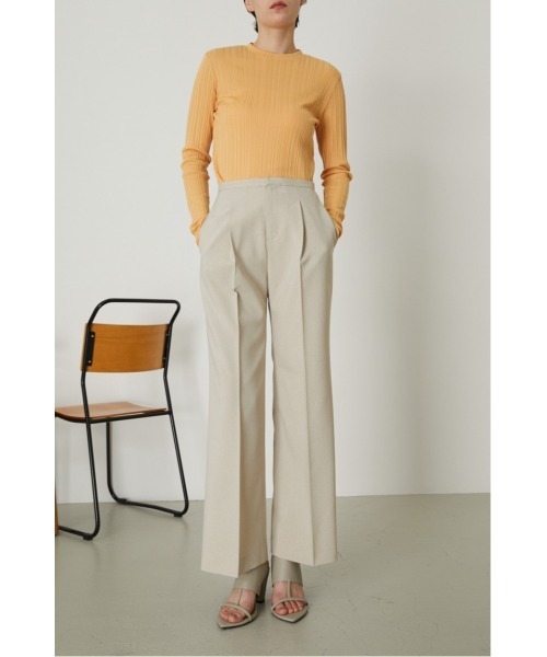 RIM.ARK（リムアーク）の「Center press PT（スラックス・レディース・ブラック/ライトベージュ/ライトグリーン・38/36/34）」の7枚目の写真