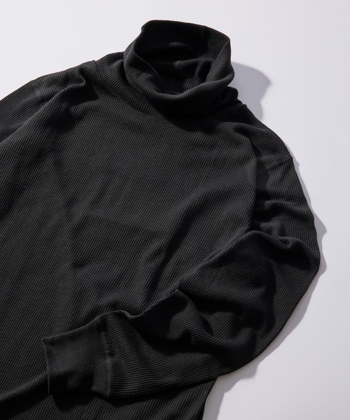 Healthknit（ヘルスニット）の「【Healthknit】606L Basic Waffle Turtleneck L/S（Tシャツ/カットソー・メンズ・レッド/グリーン/ブラウン/ブラック/ブラック系その他2/オフホワイト・XL/L/M）」の2枚目の写真