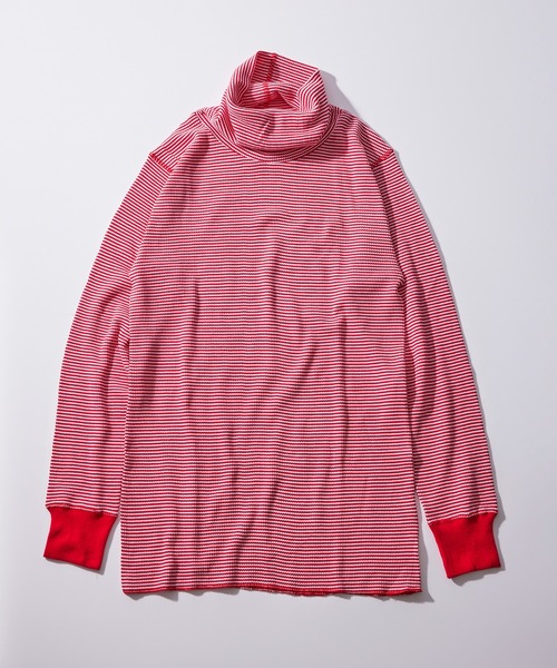 Healthknit（ヘルスニット）の「【Healthknit】606L Basic Waffle Turtleneck L/S（Tシャツ/カットソー・メンズ・レッド/グリーン/ブラウン/ブラック/ブラック系その他2/オフホワイト・XL/L/M）」の7枚目の写真