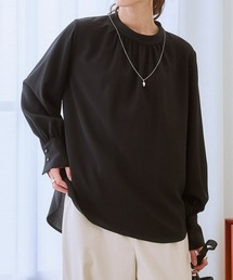 【とろみ素材】バルーンスリーブブラウス