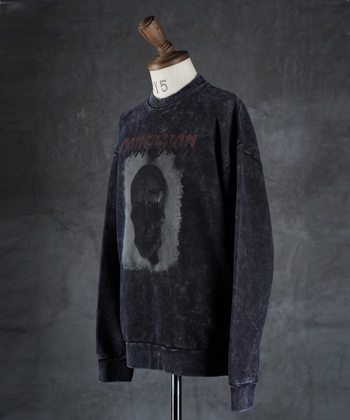 G.O.C(ジーオーシー)の「オーバーサイズピグメントプリントトレーナー(スウェット・メンズ・ブラック/ブラック系その他/ブラック系その他2・LARGE/MEDIUM)」の11枚目の写真