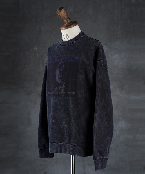 G.O.C(ジーオーシー)の「オーバーサイズピグメントプリントトレーナー(スウェット・メンズ・ブラック/ブラック系その他/ブラック系その他2・LARGE/MEDIUM)」の7枚目の写真