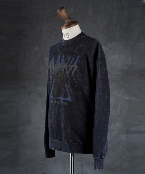 G.O.C(ジーオーシー)の「オーバーサイズピグメントプリントトレーナー(スウェット・メンズ・ブラック/ブラック系その他/ブラック系その他2・LARGE/MEDIUM)」の14枚目の写真