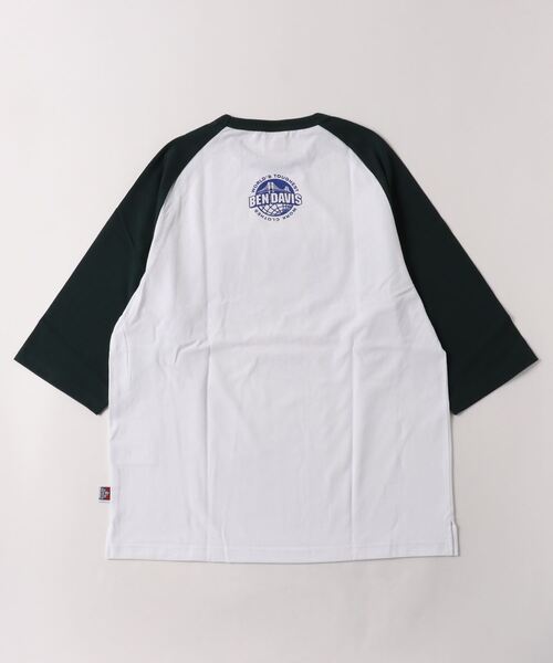 BEN DAVIS(ベンデイビス)の「BEN DAVIS/ベンデイビス TEAM RAGLAN TEE/オーバーサイズ チームロゴ バックプリント ラグラン 半袖Tシャツ(Tシャツ/カットソー・メンズ・セージグリーン/ブルー/ダークグリーン/ブラック・M/L/XL)」の19枚目の写真