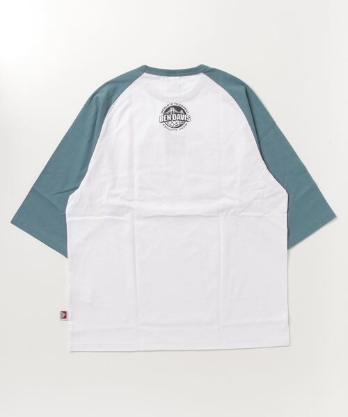 BEN DAVIS(ベンデイビス)の「BEN DAVIS/ベンデイビス TEAM RAGLAN TEE/オーバーサイズ チームロゴ バックプリント ラグラン 半袖Tシャツ(Tシャツ/カットソー・メンズ・セージグリーン/ブルー/ダークグリーン/ブラック・M/L/XL)」の17枚目の写真