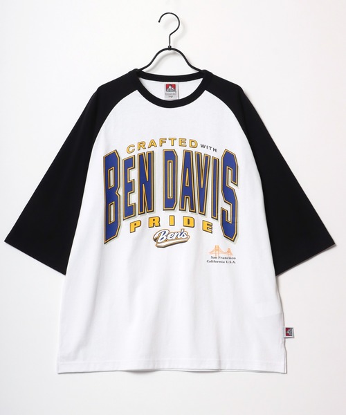 BEN DAVIS(ベンデイビス)の「BEN DAVIS/ベンデイビス TEAM RAGLAN TEE/オーバーサイズ チームロゴ バックプリント ラグラン 半袖Tシャツ(Tシャツ/カットソー・メンズ・セージグリーン/ブルー/ダークグリーン/ブラック・M/L/XL)」の9枚目の写真