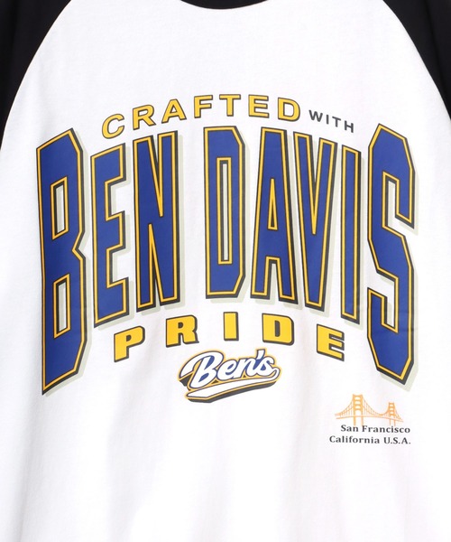 BEN DAVIS(ベンデイビス)の「BEN DAVIS/ベンデイビス TEAM RAGLAN TEE/オーバーサイズ チームロゴ バックプリント ラグラン 半袖Tシャツ(Tシャツ/カットソー・メンズ・セージグリーン/ブルー/ダークグリーン/ブラック・M/L/XL)」の14枚目の写真
