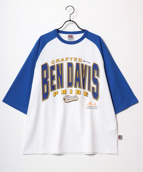 BEN DAVIS(ベンデイビス)の「BEN DAVIS/ベンデイビス TEAM RAGLAN TEE/オーバーサイズ チームロゴ バックプリント ラグラン 半袖Tシャツ(Tシャツ/カットソー・メンズ・セージグリーン/ブルー/ダークグリーン/ブラック・M/L/XL)」の11枚目の写真