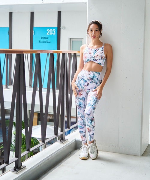 EGOIST（エゴイスト）の「EGOIST/エゴイスト   水陸両用/ニュアンス柄/フィットネスブラトップ /セットアップ対応   34108（水着・レディース・ネイビー/オレンジ・11号/9号）」の12枚目の写真