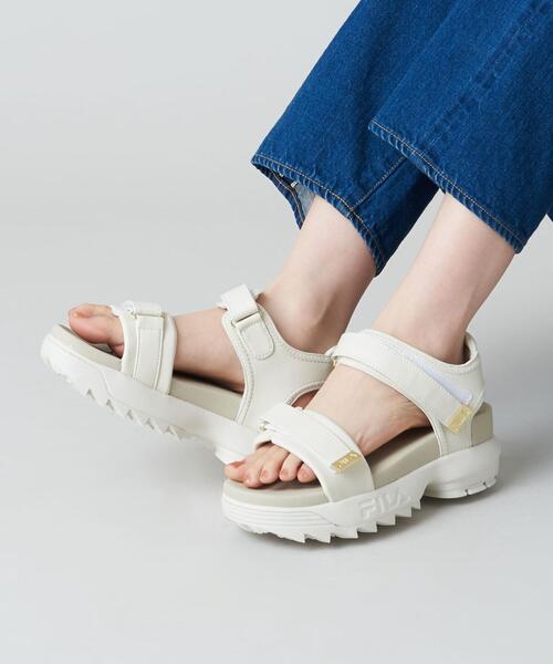 FILA(フィラ)の「【WEB限定】<FILA> DisruptorWedgeSD(サンダル・レディース・オフホワイト/ブラック・23cm/24cm/25cm)」の2枚目の写真