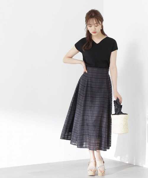 PROPORTION BODY DRESSING（プロポーションボディドレッシング）の「Ｖネックフレンチスリーブニット / 1213170500（ニット/セーター・レディース・ブラック/ホワイト/パープル/ブルー・FREE）」の10枚目の写真