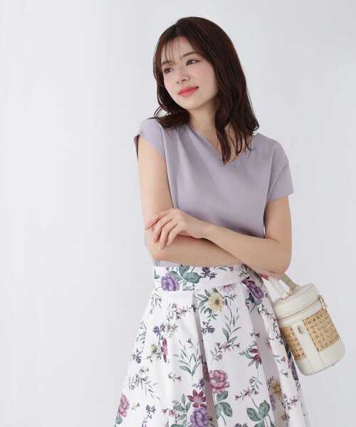 PROPORTION BODY DRESSING（プロポーションボディドレッシング）の「Ｖネックフレンチスリーブニット / 1213170500（ニット/セーター・レディース・ブラック/ホワイト/パープル/ブルー・FREE）」の22枚目の写真