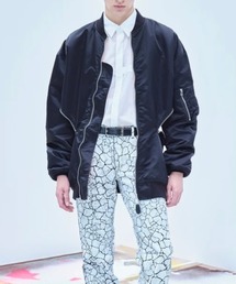 【美品】ジョンローレンスサリバン satin zip bomber jacket JOHN LAWRENCE SULLIVAN - ジョンローレンスサリバン】SATIN ZIP