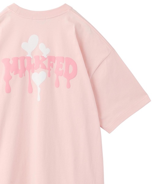MILKFED.（ミルクフェド）の「MELTY LOGO WIDE S/S TEE（Tシャツ/カットソー・レディース・ライトピンク/ブラック/オフホワイト/ホワイト・ONE SIZE）」の4枚目の写真