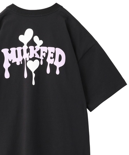 MILKFED.（ミルクフェド）の「MELTY LOGO WIDE S/S TEE（Tシャツ/カットソー・レディース・ライトピンク/ブラック/オフホワイト/ホワイト・ONE SIZE）」の3枚目の写真