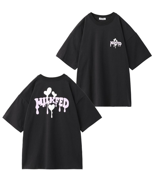 MILKFED.（ミルクフェド）の「MELTY LOGO WIDE S/S TEE（Tシャツ/カットソー・レディース・ライトピンク/ブラック/オフホワイト/ホワイト・ONE SIZE）」の11枚目の写真
