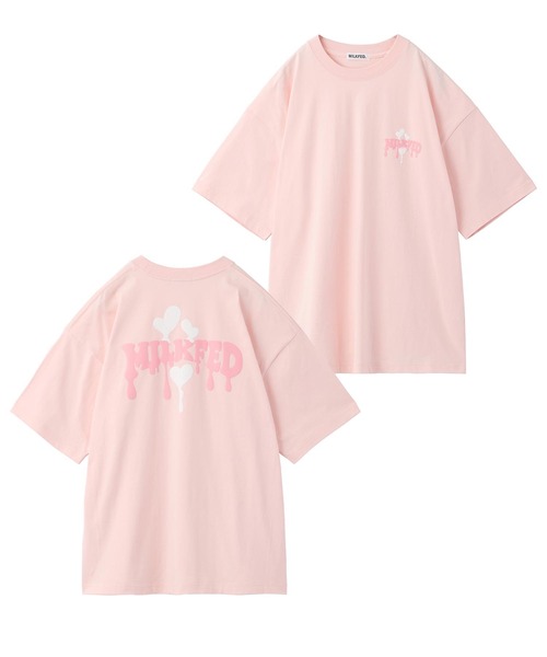 MILKFED.（ミルクフェド）の「MELTY LOGO WIDE S/S TEE（Tシャツ/カットソー・レディース・ライトピンク/ブラック/オフホワイト/ホワイト・ONE SIZE）」の14枚目の写真