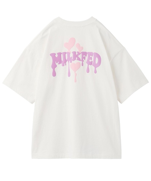 MILKFED.（ミルクフェド）の「MELTY LOGO WIDE S/S TEE（Tシャツ/カットソー・レディース・ライトピンク/ブラック/オフホワイト/ホワイト・ONE SIZE）」の13枚目の写真