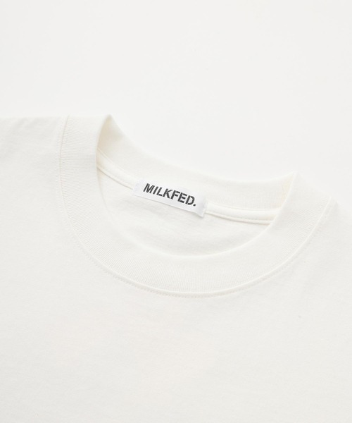 MILKFED.（ミルクフェド）の「MELTY LOGO WIDE S/S TEE（Tシャツ/カットソー・レディース・ライトピンク/ブラック/オフホワイト/ホワイト・ONE SIZE）」の7枚目の写真