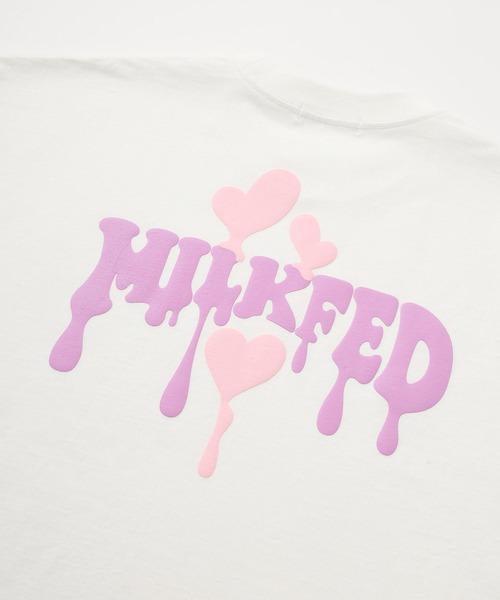 MILKFED.（ミルクフェド）の「MELTY LOGO WIDE S/S TEE（Tシャツ/カットソー・レディース・ライトピンク/ブラック/オフホワイト/ホワイト・ONE SIZE）」の5枚目の写真