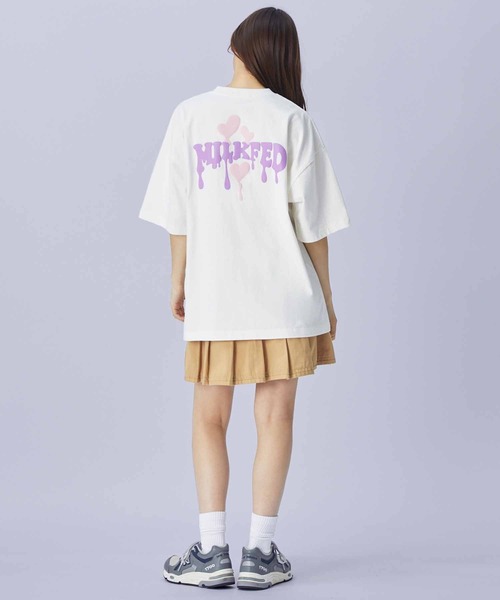MILKFED.（ミルクフェド）の「MELTY LOGO WIDE S/S TEE（Tシャツ/カットソー・レディース・ライトピンク/ブラック/オフホワイト/ホワイト・ONE SIZE）」の21枚目の写真