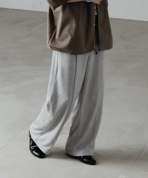 epnok（エプノック）の「センターシームスウェットスラックスパンツ（スウェットパンツ・メンズ・ブラック/杢グレー/オートミール・LARGE/SMALL/MEDIUM）」の3枚目の写真
