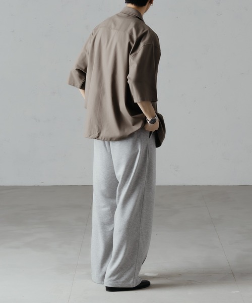 epnok（エプノック）の「センターシームスウェットスラックスパンツ（スウェットパンツ・メンズ・ブラック/杢グレー/オートミール・LARGE/SMALL/MEDIUM）」の9枚目の写真