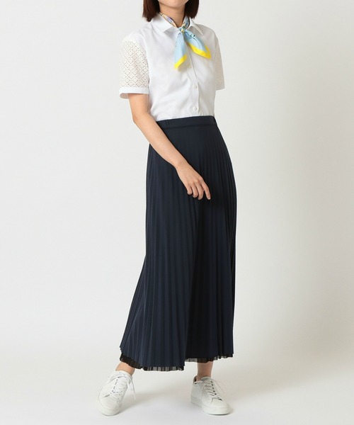 TOKYO SHIRTS(トウキョウシャツ)の「透け防止 形態安定ノーアイロン レギュラー衿 半袖ビジネスワイシャツ(ビジネスシャツ・レディース・ホワイト・XL/LL/L/M/S)」の2枚目の写真