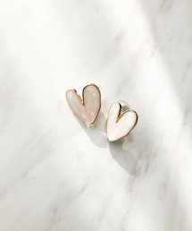 TIMELESS&THREE | ハートマーブルイヤリング(イヤリング)