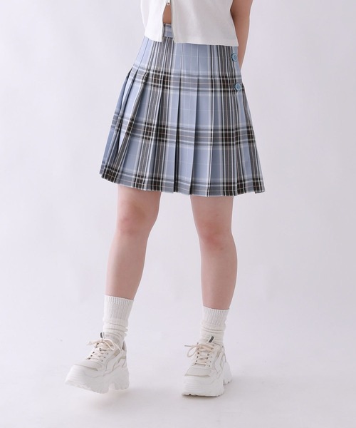 repipi armario（レピピ アルマリオ）の「ハイウエストプリーツスカート（スカート・キッズ・グリーン系その他/ブルー系その他/ベージュ系その他/ブラック/アイボリー系/ブラウン系その他/ブルー系その他2/イエロー系その他/アイボリー系2/グレー系その他/アイボリー系3/ブルー系その他5/ブルー系その他4/ブルー系その他3/グレー系その他2・SMALL/LARGE/MEDIUM）」の12枚目の写真