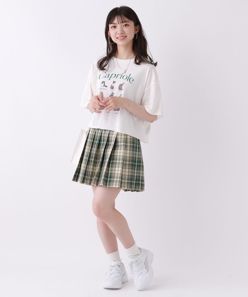 repipi armario（レピピ アルマリオ）の「ハイウエストプリーツスカート（スカート・キッズ・グリーン系その他/ブルー系その他/ベージュ系その他/ブラック/アイボリー系/ブラウン系その他/ブルー系その他2/イエロー系その他/アイボリー系2/グレー系その他/アイボリー系3/ブルー系その他5/ブルー系その他4/ブルー系その他3/グレー系その他2・SMALL/LARGE/MEDIUM）」の19枚目の写真