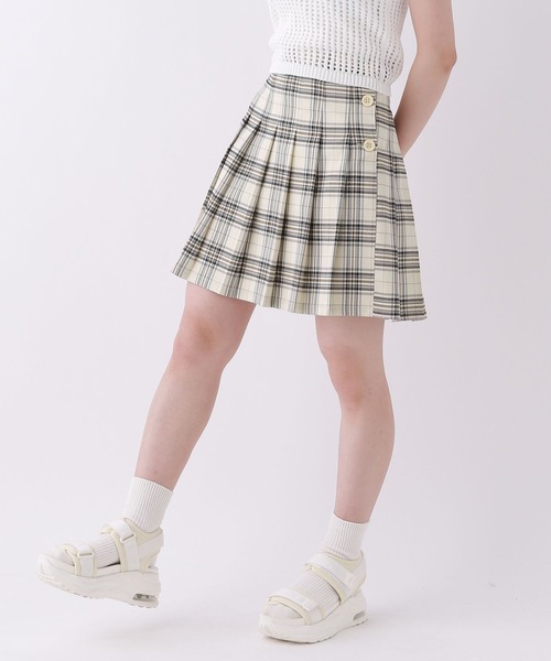 repipi armario（レピピ アルマリオ）の「ハイウエストプリーツスカート（スカート・キッズ・グリーン系その他/ブルー系その他/ベージュ系その他/ブラック/アイボリー系/ブラウン系その他/ブルー系その他2/イエロー系その他/アイボリー系2/グレー系その他/アイボリー系3/ブルー系その他5/ブルー系その他4/ブルー系その他3/グレー系その他2・SMALL/LARGE/MEDIUM）」の21枚目の写真