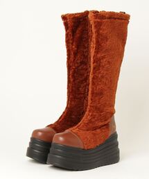 YOSUKE ヨースケ新品未使用　花柄刺繍 厚底ロングブーツ YOSUKE｜ヨースケのブーツ（花柄・ボタニカル柄）通販 - ZOZOTOWN