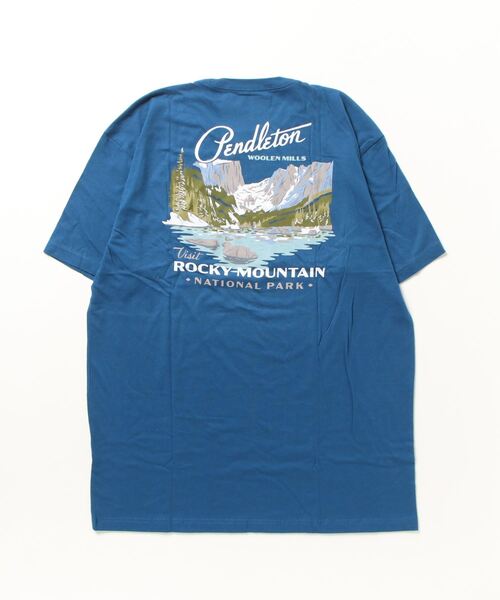 PENDLETON（ペンドルトン）の「ロッキーマウンテングラフィックTシャツ（Tシャツ/カットソー・メンズ・インディゴブルー・SMALL/MEDIUM/LARGE/X-LARGE）」の2枚目の写真