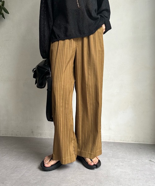DouDou(ドゥドゥ)の「【WEB限定】ランダムプリーツパンツ(その他パンツ・レディース・ブラック/オリーブ/グリーン・FREE)」の21枚目の写真