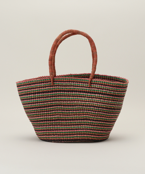 plage（プラージュ）の「別注 COL BDR BASKET バッグ（トートバッグ・レディース・バーガンディー・FREE）」の4枚目の写真