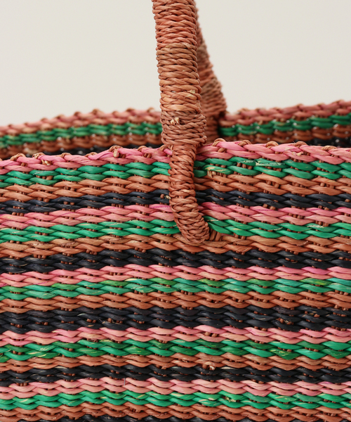 plage（プラージュ）の「別注 COL BDR BASKET バッグ（トートバッグ・レディース・バーガンディー・FREE）」の3枚目の写真