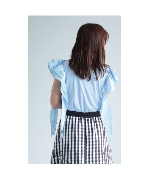 Sawa a la mode(サワアラモード)の「薔薇モチーフトップス(Tシャツ/カットソー・レディース・ブルー/ブラック/ホワイト/ピンク・FREE)」の11枚目の写真